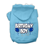 Birthday Boy Screen Print Pet Hoodies Baby Blue Size Med (12)