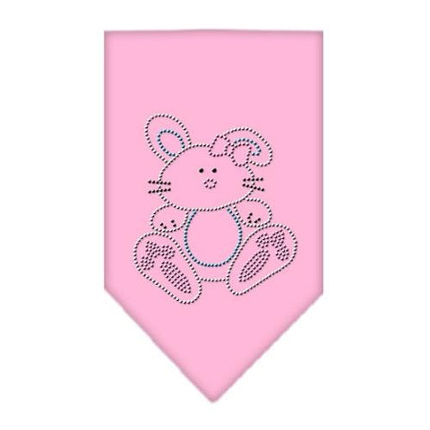 Bunny Rhinestone Bandana Light Pink Small