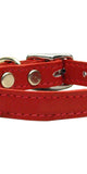 Plain Leather Collars Red 12