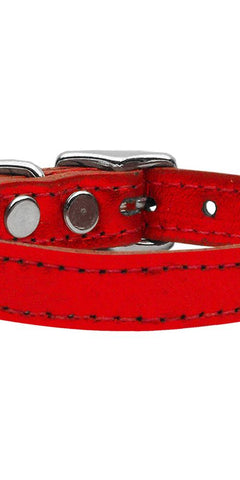 Plain Metallic Leather Metallic Red 20
