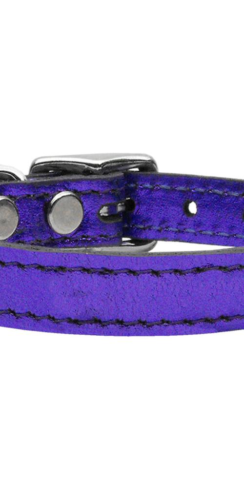 Plain Metallic Leather Metallic Purple 22