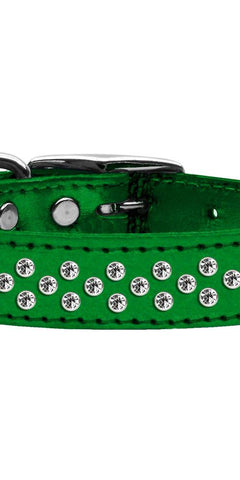 Sprinkles Clear Crystal Metallic Leather Emerald Green 16